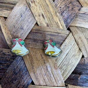 Small Bell Earrings Holiday Christmas .5"